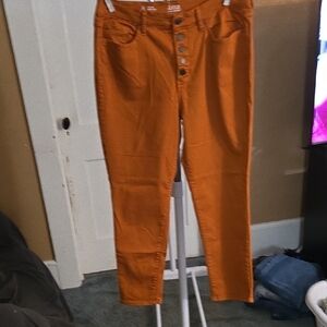 a.n.a Women's High Rise Orange Jeans